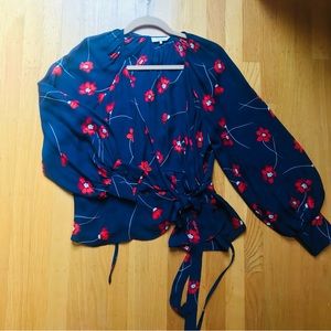 Parker 'Sheridan' Wrap Top - Aquarius Poppies